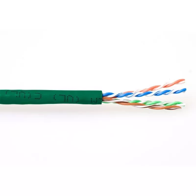 ACT CAT6 U/UTP vytos poros komutacinis kabelis, žalias, 305 m, Cat6, Žalias