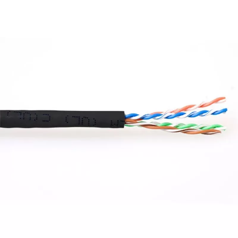 ACT CAT6 U/UTP vytos poros kabelis juodas 305 m, 305 m, Cat6, Juoda