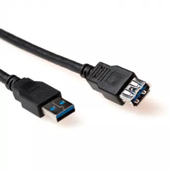 ACT USB 3.0 A kištukas - USB A lizdas 2,00 m, 2 m, USB A, USB A, USB 3.2 Gen 1 (3.1 Gen 1), Kištukas/Lizdas, Juoda