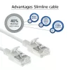 ACT baltas 10 metrų LSZH U/FTP CAT6A duomenų centro plonas komutacinis kabelis be užkabinimų su RJ45 jungtimis