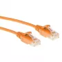 ACT oranžinis 1 metro LSZH U/UTP CAT6 duomenų centro plonas komutacinis kabelis be užkabinimo su RJ45 jungtimis