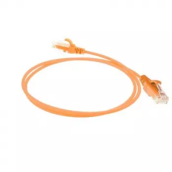 ACT oranžinis 1 metro LSZH U/UTP CAT6 duomenų centro plonas komutacinis kabelis be užkabinimo su RJ45 jungtimis
