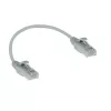 ACT pilkas 0,15 metro LSZH U/UTP CAT6 duomenų centro plonas pataisymo kabelis be užkliuvimo su RJ45 jungtimis