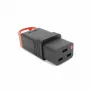 ACT C19 IEC Lock+ perjungiama juoda, PA190100BK, C19, tiesi, moteriška, 250 V, 16 A, juoda, raudona