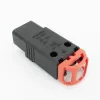 ACT C19 IEC Lock+ perjungiama juoda, PA190100BK, C19, tiesi, moteriška, 250 V, 16 A, juoda, raudona