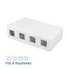 ACT Nekraunamas paviršinis „Keystone“ tvirtinimo dėžutė 4 „Keystone“ lizdams