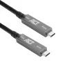 ACT USB-C 3.2 Gen2 aktyvus optinis kabelis (AOC), jutikliniams ekranams, vaizdui, duomenims, maitinimui, 7,5 m