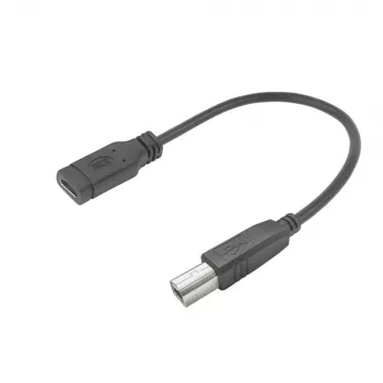 ACT USB-C patelė į USB-B 2.0 spausdintuvo adapterio kabelis 0,2 m