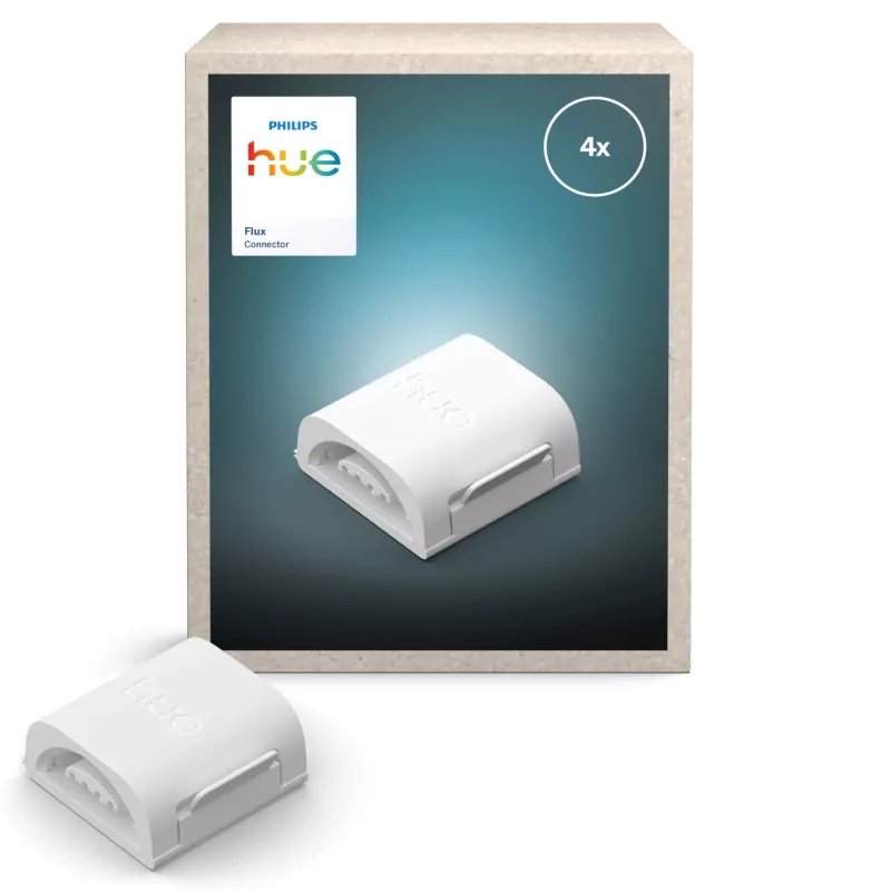 Philips Hue Flux jungtis, 4 vnt. pakuotėje, I-jungtis, balta, plastikas, Philips by Signify, 21 mm, 21 mm