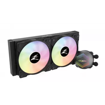 Zalman ALPHA24 Juoda CPU skysčio aušintuvas 280mm radiatorius 2 x 140 mm ventiliatorius ARGB siurblys Dual Procesoriaus aušintuvas „viskas viename“ 12 cm
