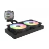 Zalman ALPHA24 Juoda CPU skysčio aušintuvas 280mm radiatorius 2 x 140 mm ventiliatorius ARGB siurblys Dual Procesoriaus aušintuvas „viskas viename“ 12 cm