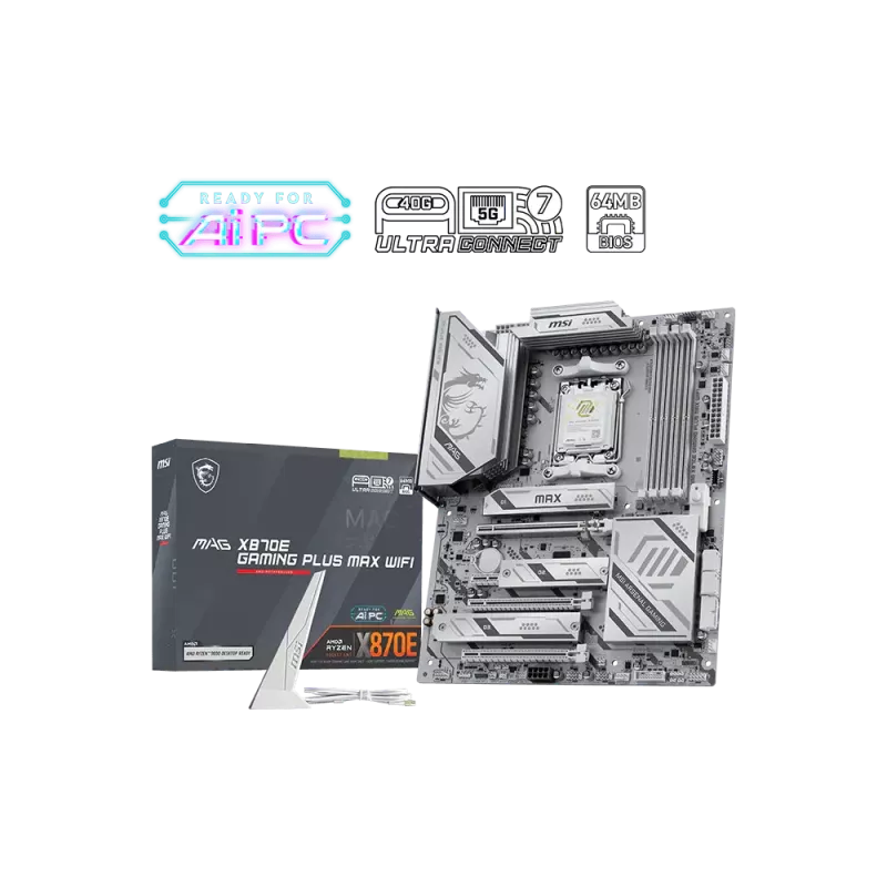 MSI MAG X870E Gaming Plus Max WiFi AM5 ATX pagrindinė plokštė