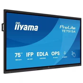 iiyama ProLite TE7515A-B2AG 75 inch 4K interaktyvus jutiklinis ekranas
