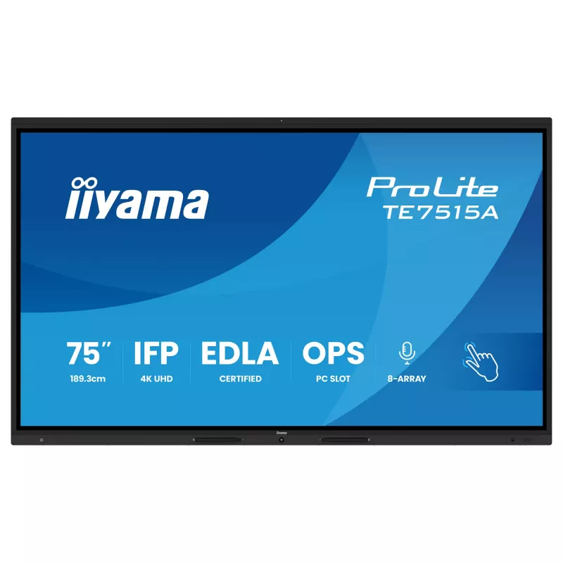 iiyama ProLite TE7515A-B2AG 75 inch 4K interaktyvus jutiklinis ekranas