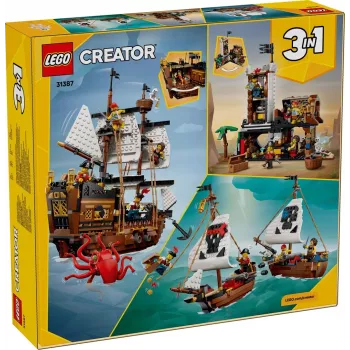 LEGO Creator 3-in-1 31387 Ikoniškas piratų laivas (1074 d.)