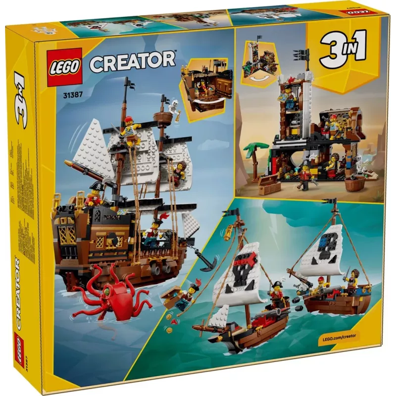 LEGO Creator 3-in-1 31387 Ikoniškas piratų laivas (1074 d.)