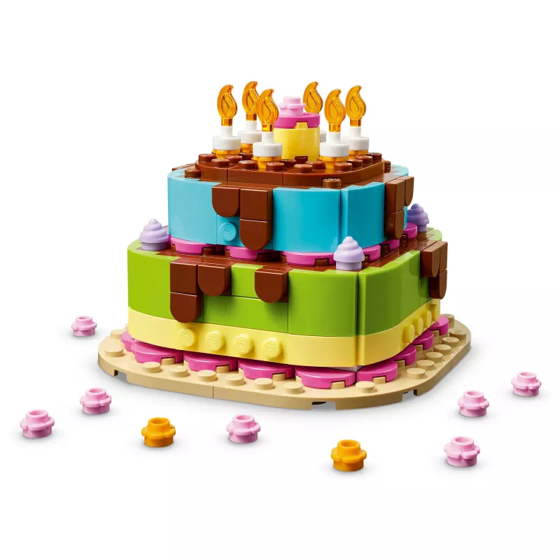 LEGO 40815 Gimtadienio tortas - surenkamas tortas su žvakutėmis (219 d.)