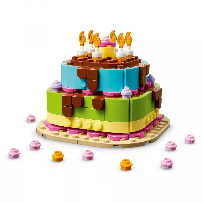 LEGO 40815 Gimtadienio tortas - surenkamas tortas su žvakutėmis (219 d.)