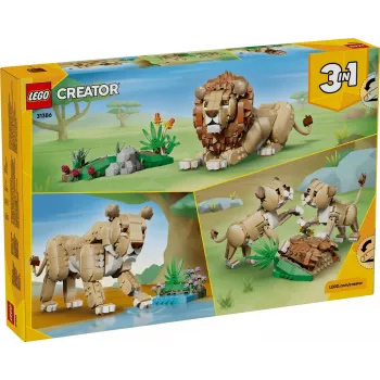 LEGO Creator 3-in-1 31386 Laukiniai gyvūnai: Didingas liūtas (839 d.)