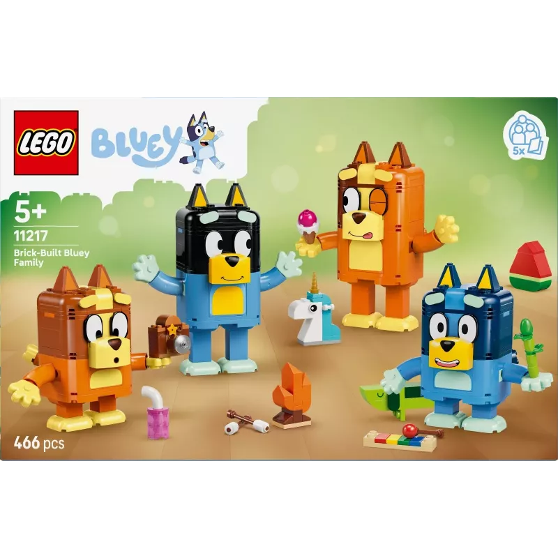 LEGO Bluey 11217 Iš kaladėlių sukurta Bluey šeima (466 d.)