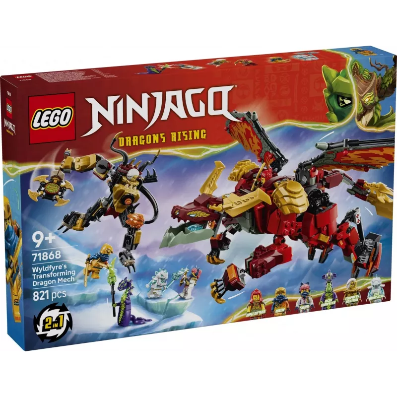 LEGO NINJAGO 71868 Wyldfyre transformuojantis drakono robotas (821 d.)