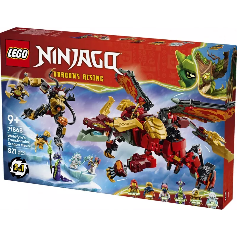 LEGO NINJAGO 71868 Wyldfyre transformuojantis drakono robotas (821 d.)