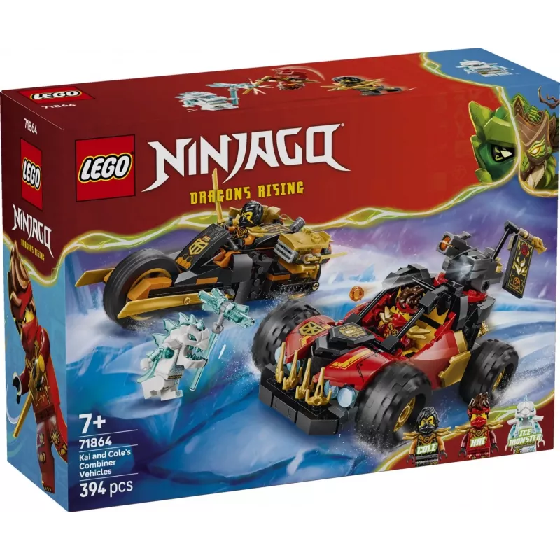 LEGO NINJAGO 71864 Kai ir Cole jungiamos transporto priemonės (394 d.)