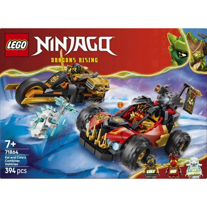 LEGO NINJAGO 71864 Kai ir Cole jungiamos transporto priemonės (394 d.)