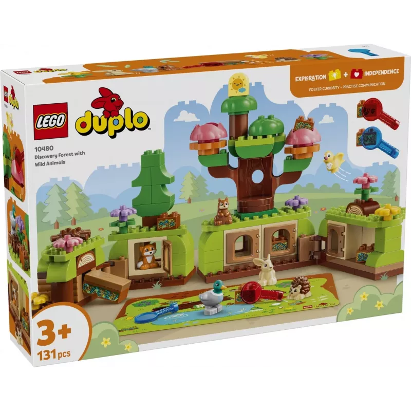 LEGO DUPLO 10480 Atradimų miškas su laukiniais gyvūnais (131 d.)