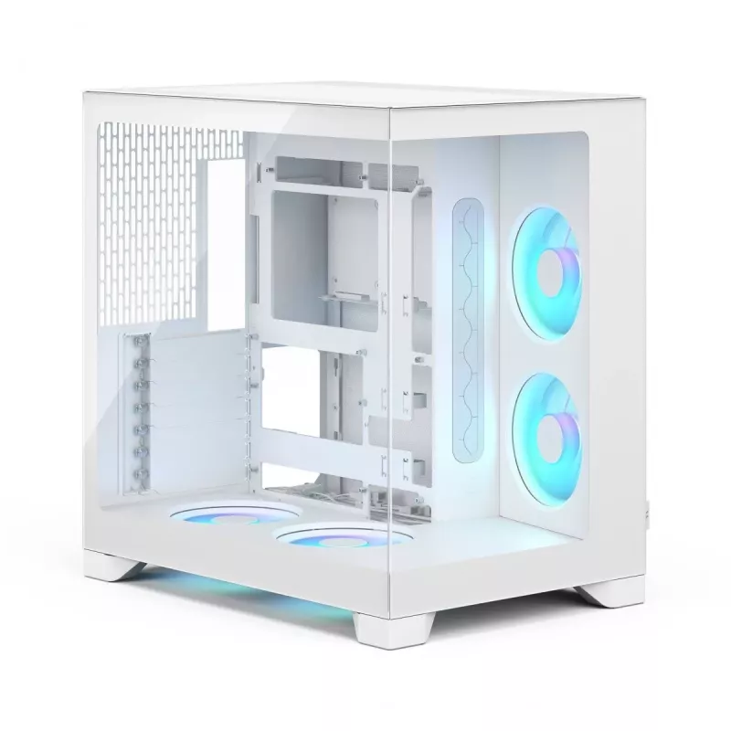 Fractal Design Pop 2 Vision White RGB ATX Mid-Tower korpusas (grūdintas stiklas)
