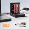 AXAGON ADSA-M2C44 USB4 40Gbps 4-Bay M.2 NVMe SSD Docking Station su neprisijungus veikiančia klonavimo funkcija, aliuminio korpusu, aktyviu aušinimu