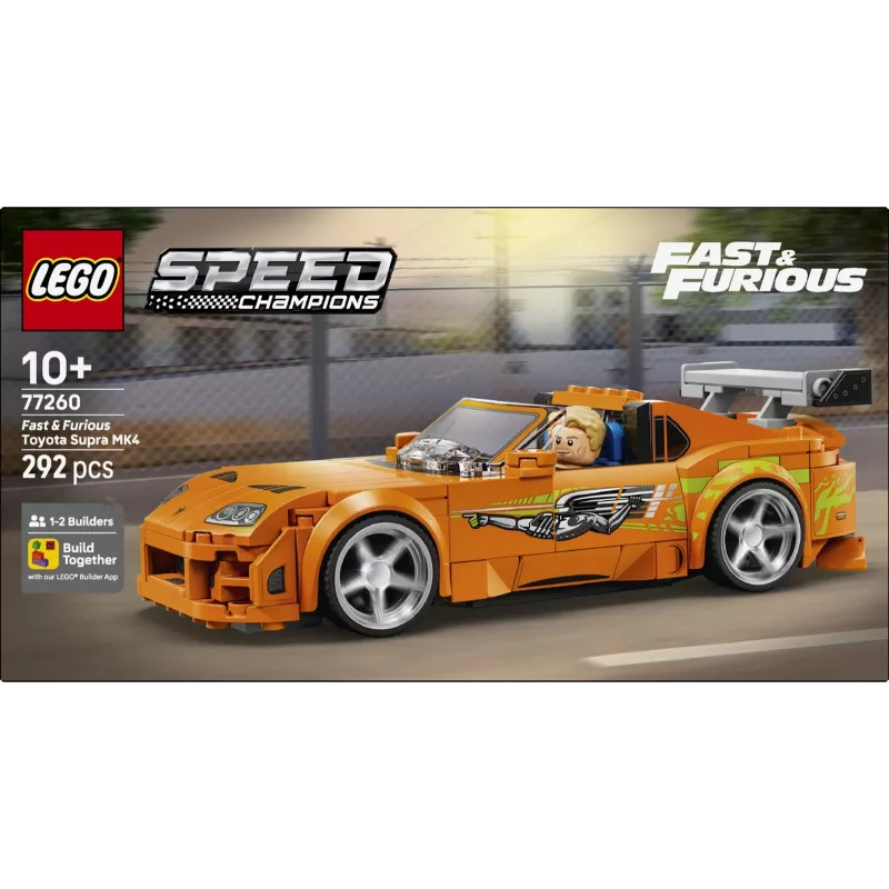 LEGO Speed Champions 77260 „Greiti ir įsiutę“ Toyota Supra MK4 (292 dalys)