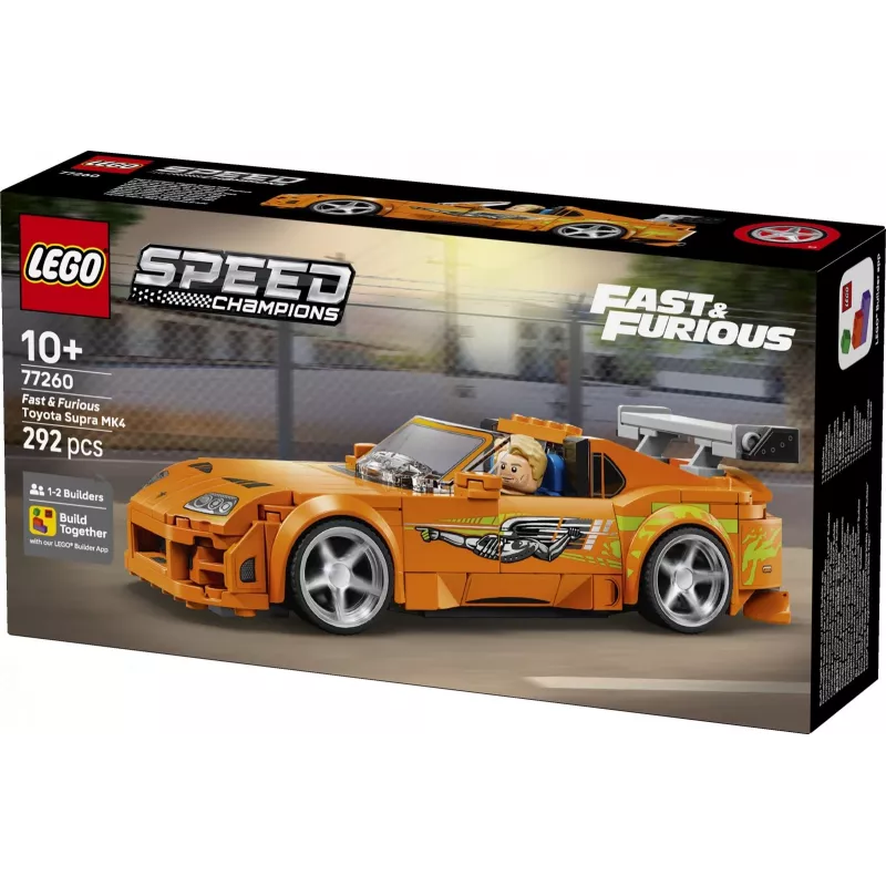 LEGO Speed Champions 77260 „Greiti ir įsiutę“ Toyota Supra MK4 (292 dalys)