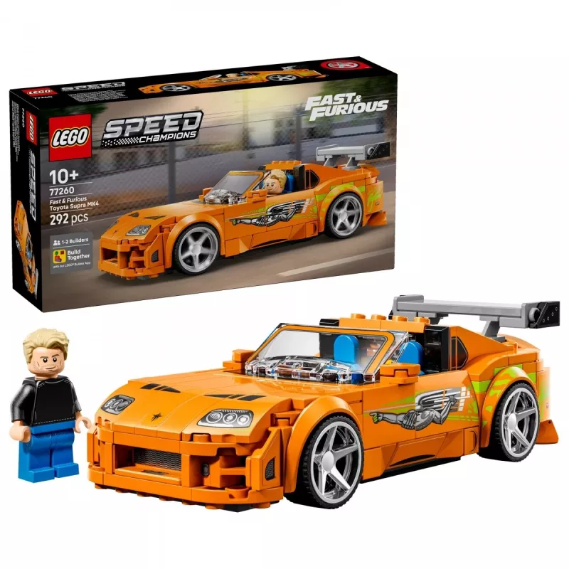 LEGO Speed Champions 77260 „Greiti ir įsiutę“ Toyota Supra MK4 (292 dalys)