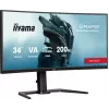 iiyama G-Master GCB3484WQSU-B2 Red Eagle 86.4 cm (34 inch) 3440 x 1440 pikselių UWQHD VA Išlenktas žaidimų monitorius 200Hz 0.6ms FreeSync Premium HDMI DisplayPort USB Hub Garsiakalbiai Juoda