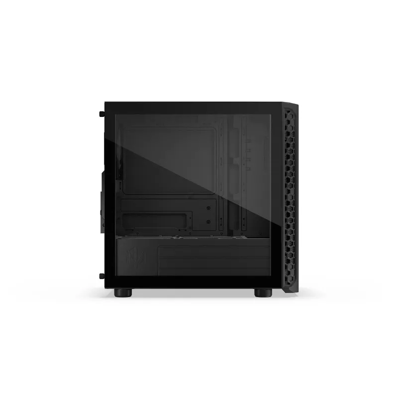 PC korpusas Endorfy Signum M30 ARGB — Micro Tower mATX, akytas priekis, 3x 120 mm ARGB ventiliatoriai, grūdintas stiklas, USB-C 20 Gb/s