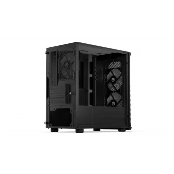 PC korpusas Endorfy Signum M30 ARGB — Micro Tower mATX, akytas priekis, 3x 120 mm ARGB ventiliatoriai, grūdintas stiklas, USB-C 20 Gb/s