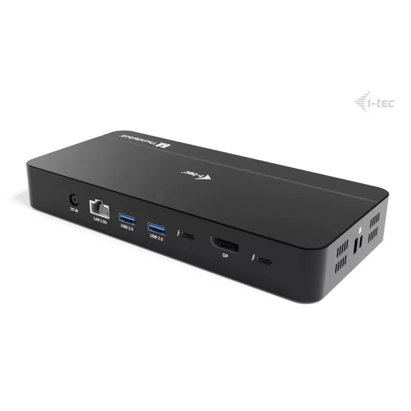 i-tec TB5 Triple Display Docking Station, 2x Thunderbolt 5, DP 2.1, 6x USB, M.2 NVMe lizdas, 2.5G LAN, SD/microSD, garsas, PD 140W