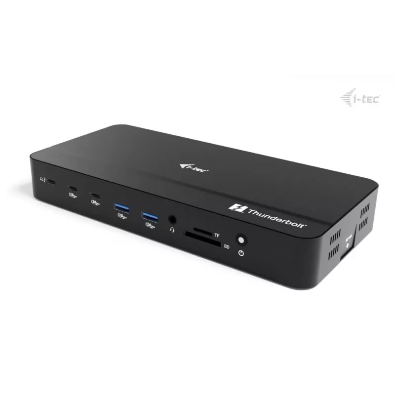 i-tec TB5 Triple Display Docking Station, 2x Thunderbolt 5, DP 2.1, 6x USB, M.2 NVMe lizdas, 2.5G LAN, SD/microSD, garsas, PD 140W