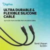 DIGITUS USB4 Version 2.0 Silicone Cable USB-C į USB-C 80Gbps 240W 16K 0,5m Juoda AK-300350-005-S