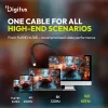 DIGITUS USB4 Version 2.0 Silicone Cable USB-C į USB-C 80Gbps 240W 16K 0,5m Juoda AK-300350-005-S
