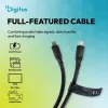 DIGITUS USB4 Version 2.0 Silicone Cable USB-C į USB-C 80Gbps 240W 16K 0,5m Juoda AK-300350-005-S