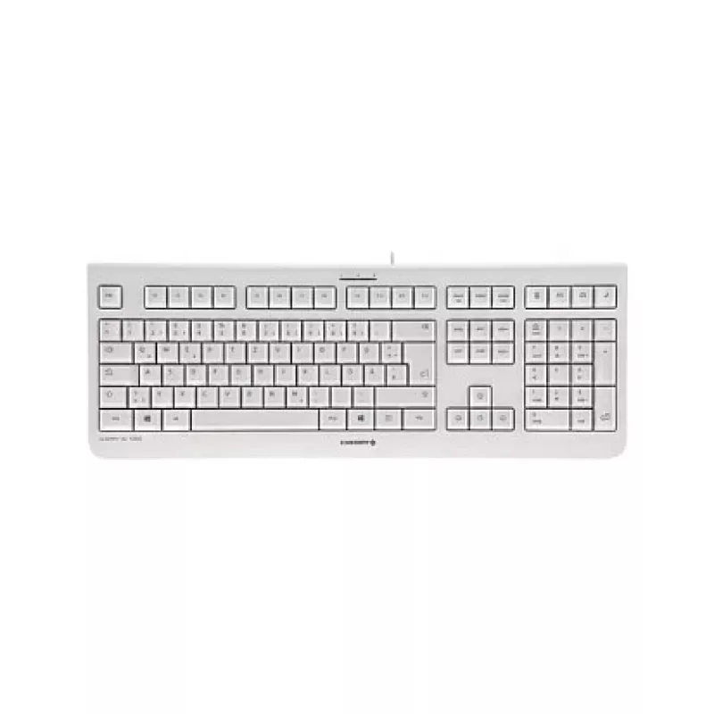 CHERRY KC 1000 Wired USB Keyboard - Spanish QWERTY Layout, Pale Grey