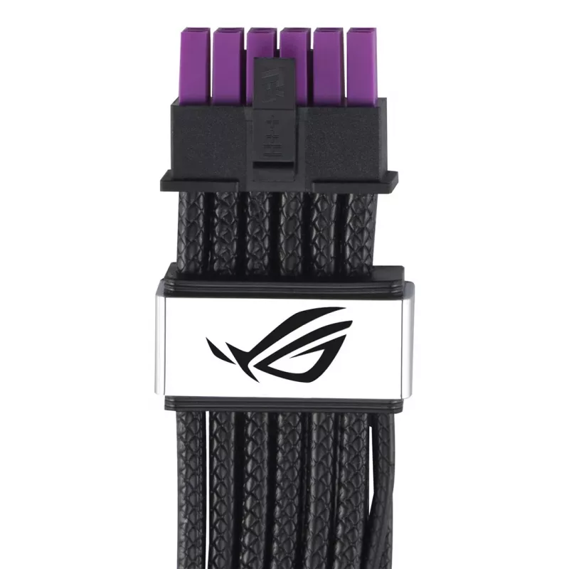 ASUS ROG Equalizer 12V-2x6 PCIe 5.1 / ATX 3.1 GPU Power Cable, 0.75 m, 16 AWG, Black (90YE00BN-B0QA00)