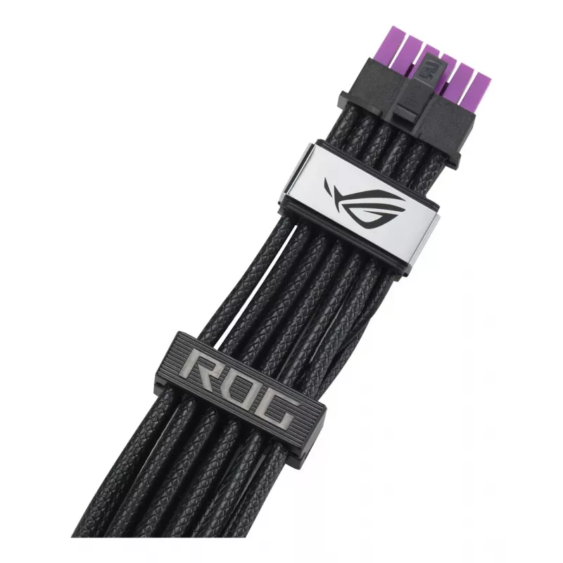 ASUS ROG Equalizer 12V-2x6 PCIe 5.1 / ATX 3.1 GPU Power Cable, 0.75 m, 16 AWG, Black (90YE00BN-B0QA00)