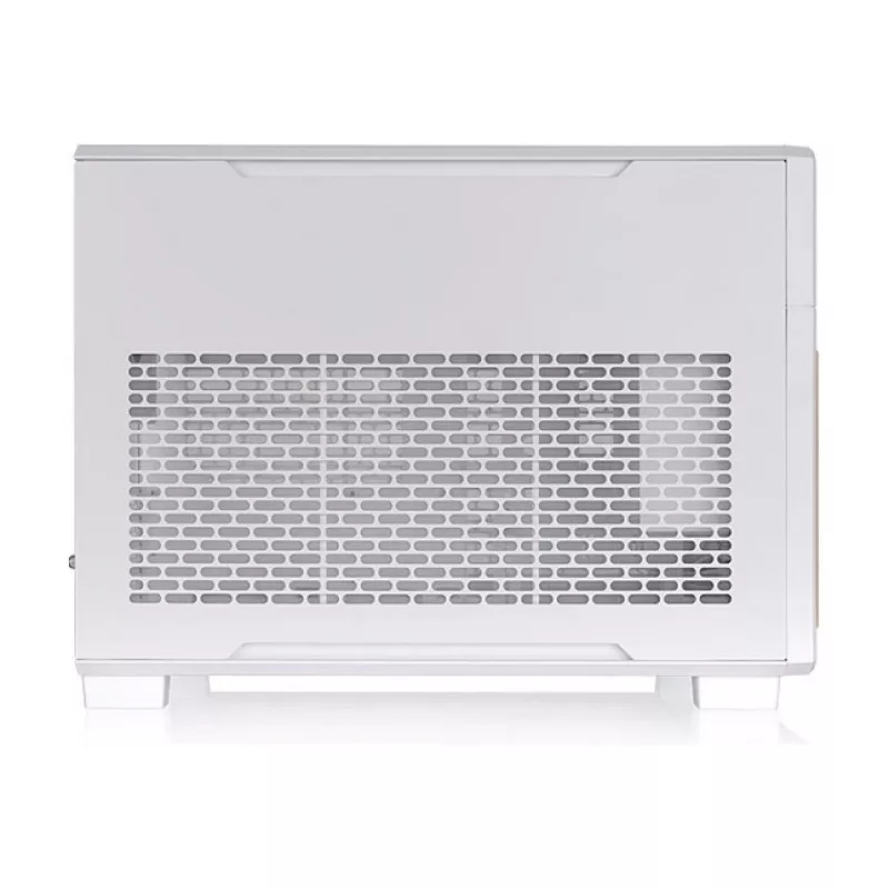 Thermaltake TR200 WS Snow White — Micro-ATX PC Case, Mesh su Tikro Medžio Priekinėmis Juostomis, 1x 120mm Ventiliatorius, USB-C, 360mm Radiatoriaus / 365mm GPU Palaikymas