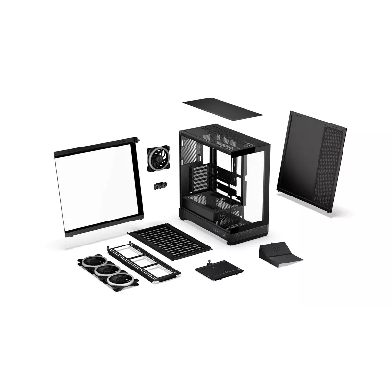 ENDORFY Fishtank 6000 Corona Mid-Tower PC Case - Black, Dual Tempered Glass, 4x ARGB Fans, USB-C, E-ATX