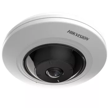 Hikvision DS-2CD3956G2-ISU 5MP AcuSense 180° Panoraminė „Fisheye“ IP kamera, 1,05 mm, įmontuotas mikrofonas, vidaus patalpoms
