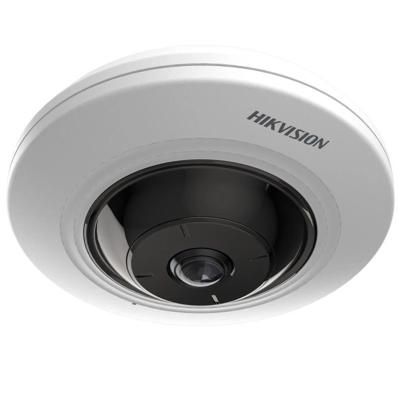 Hikvision DS-2CD3956G2-ISU 5MP AcuSense 180° Panoraminė „Fisheye“ IP kamera, 1,05 mm, įmontuotas mikrofonas, vidaus patalpoms