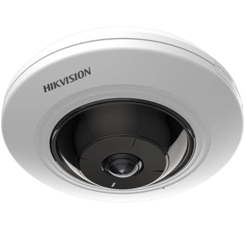 Hikvision DS-2CD3956G2-ISU 5MP AcuSense 180° Panoraminė „Fisheye“ IP kamera, 1,05 mm, įmontuotas mikrofonas, vidaus patalpoms